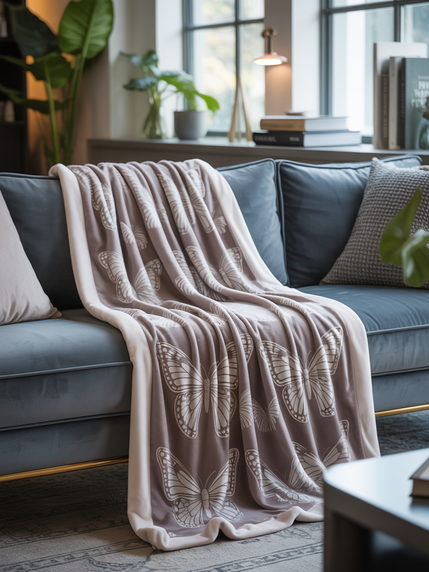 Monarch Butterfly Throw Blanket